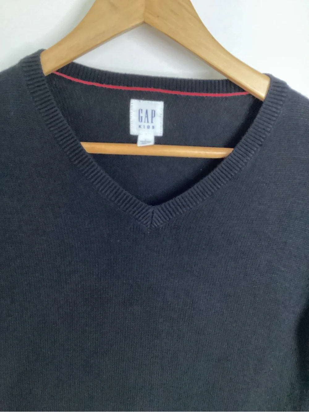 GAP Black V-Neck Sweater for Kids L